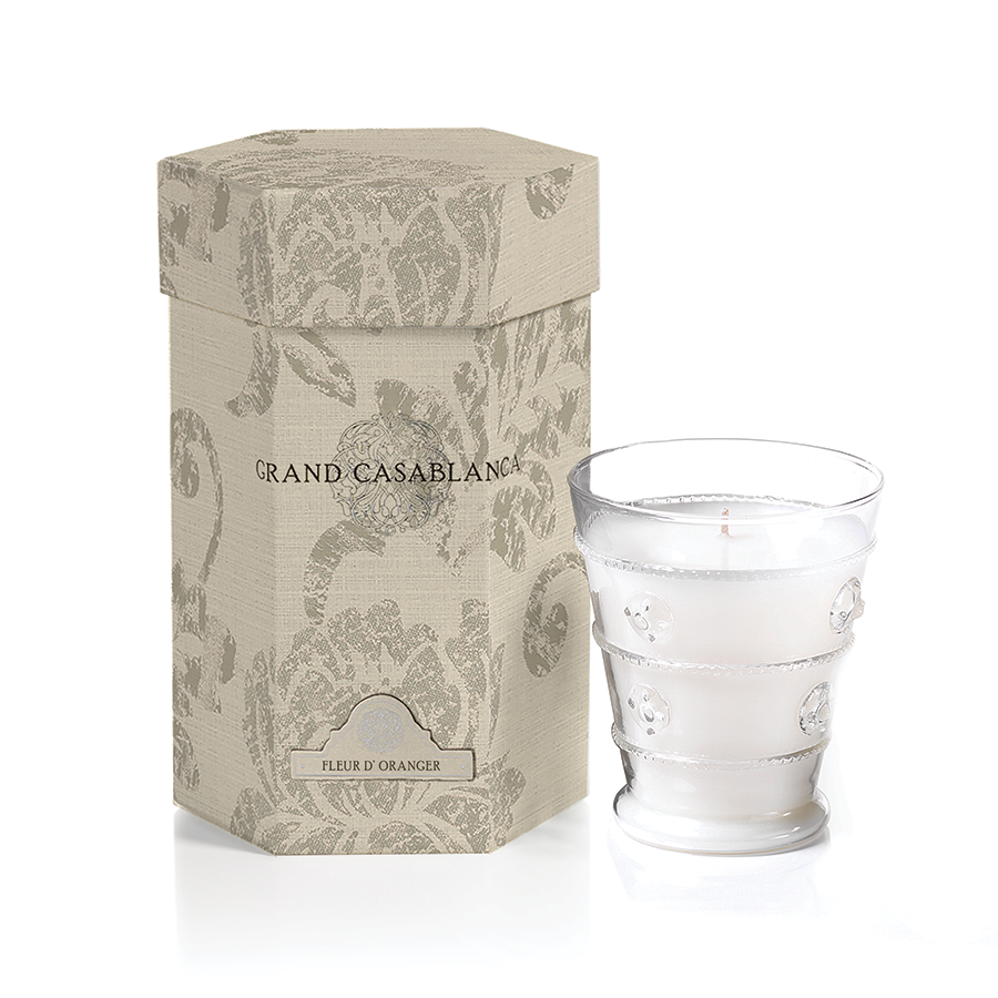 GRAND CASABLANCA CANDLE JAR:  FLEUR D'ORANGER