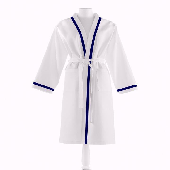 PEACOCK ALLEY PIQUE BATHROBE  MIDNIGHT