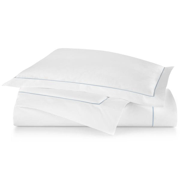 PEACOCK ALLEY BOUTIQUE EMBROIDERED PERCALE DUVET COVER  SKY