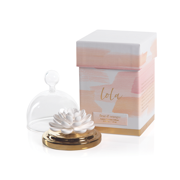 LOLA PORCELAIN DIFFUSER:  FLEUR D'ORANGER