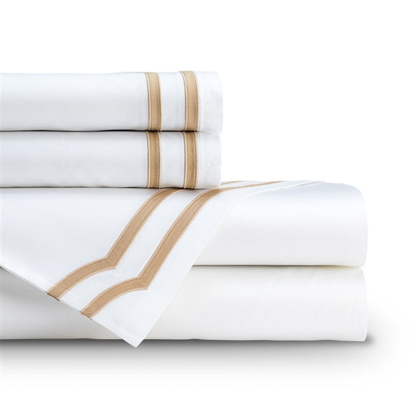 SOHO KING 300TC SHEET SET WHITE / STRAW K SET