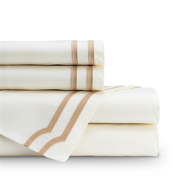 SOHO QUEEN 300TC SHEET SET IVORY / STRAW Q SET