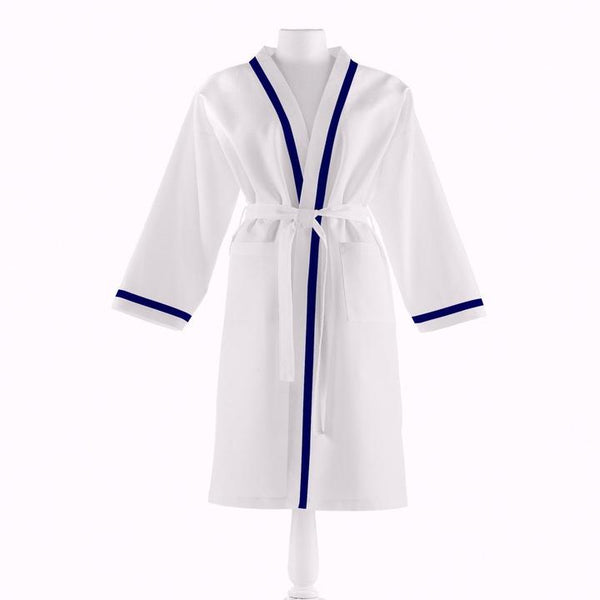 PEACOCK ALLEY PIQUE BATHROBE  MIDNIGHT